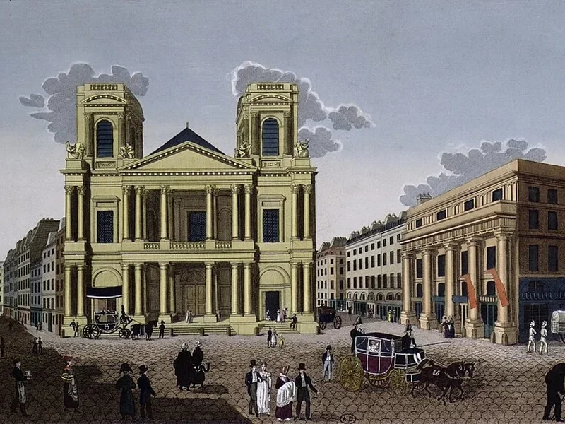 1756-Pierre Courvoisier - Il portale della chiesa di Sant'Eustachio
